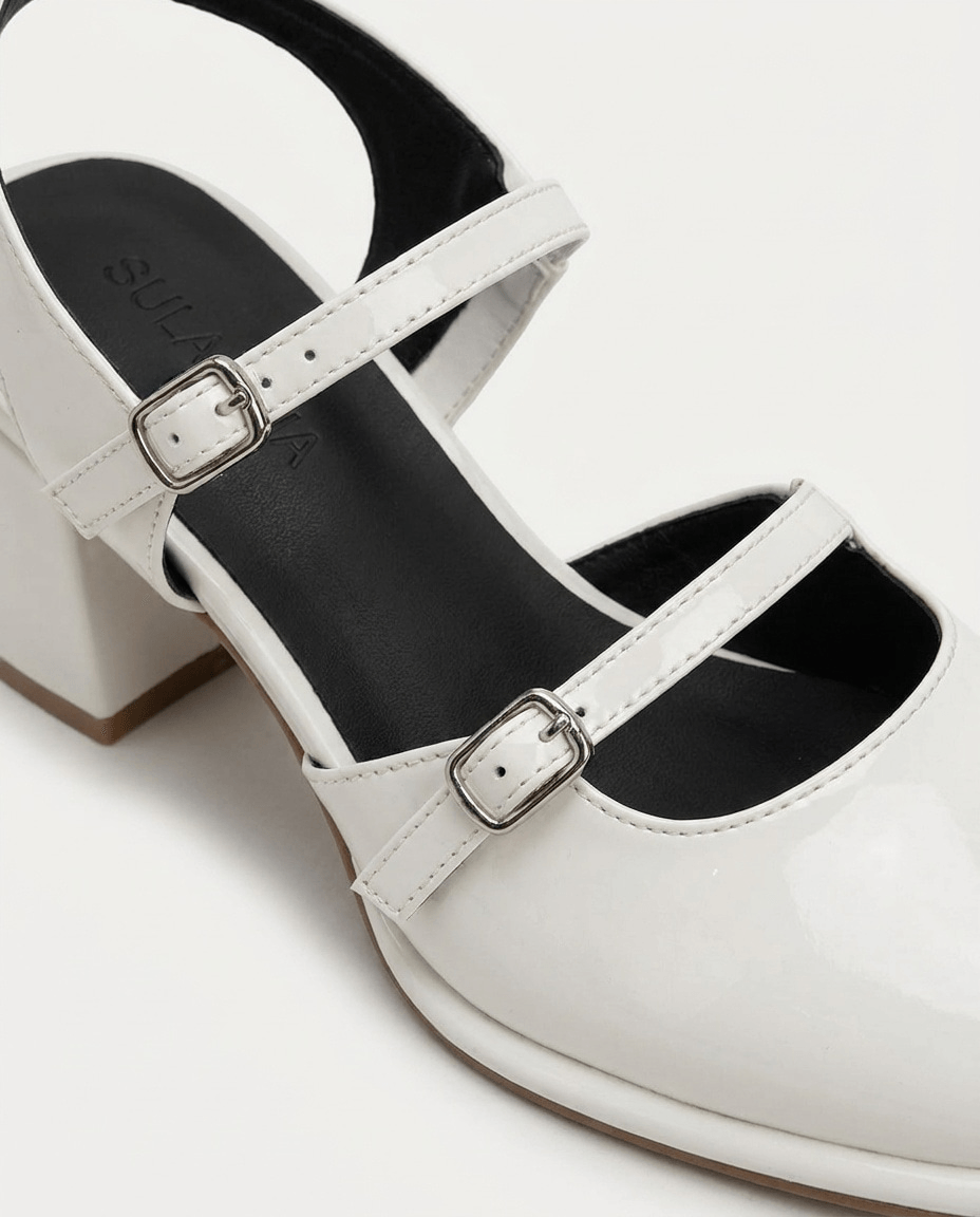 Buckle Strap Slingback Mary Jane Heels