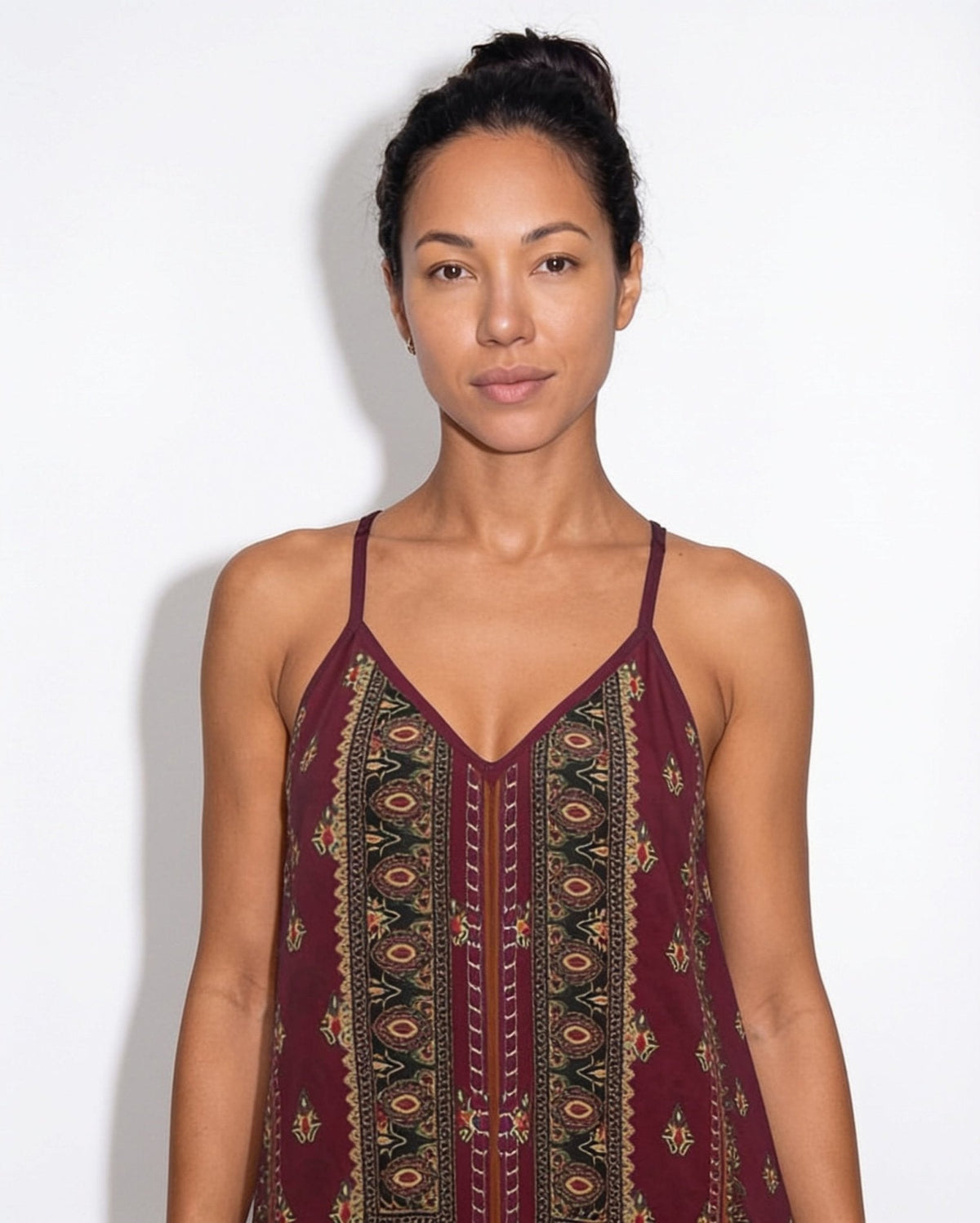 Boho Border Print Maxi Dress