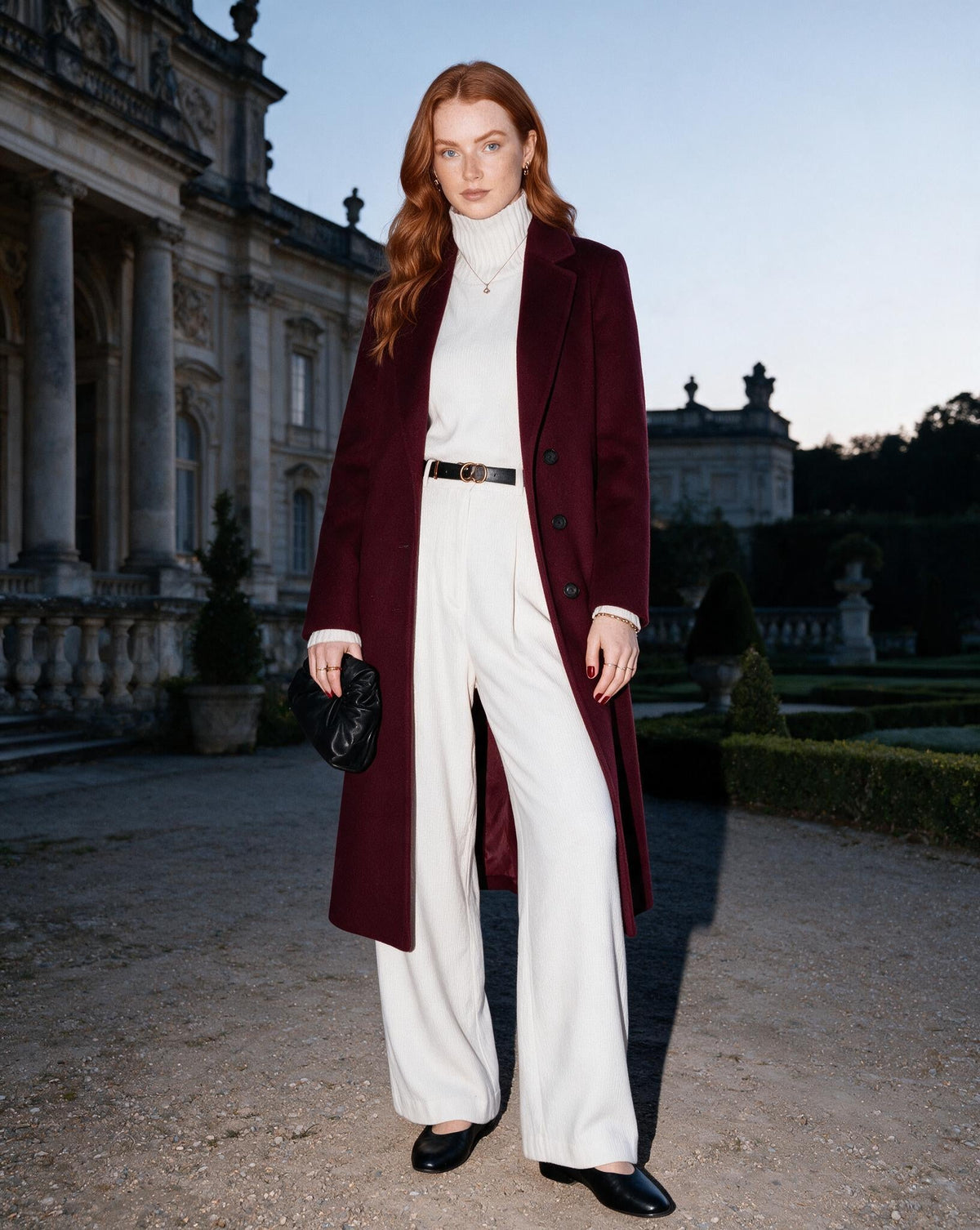 Notch Lapel Single-Breasted Maxi Coat