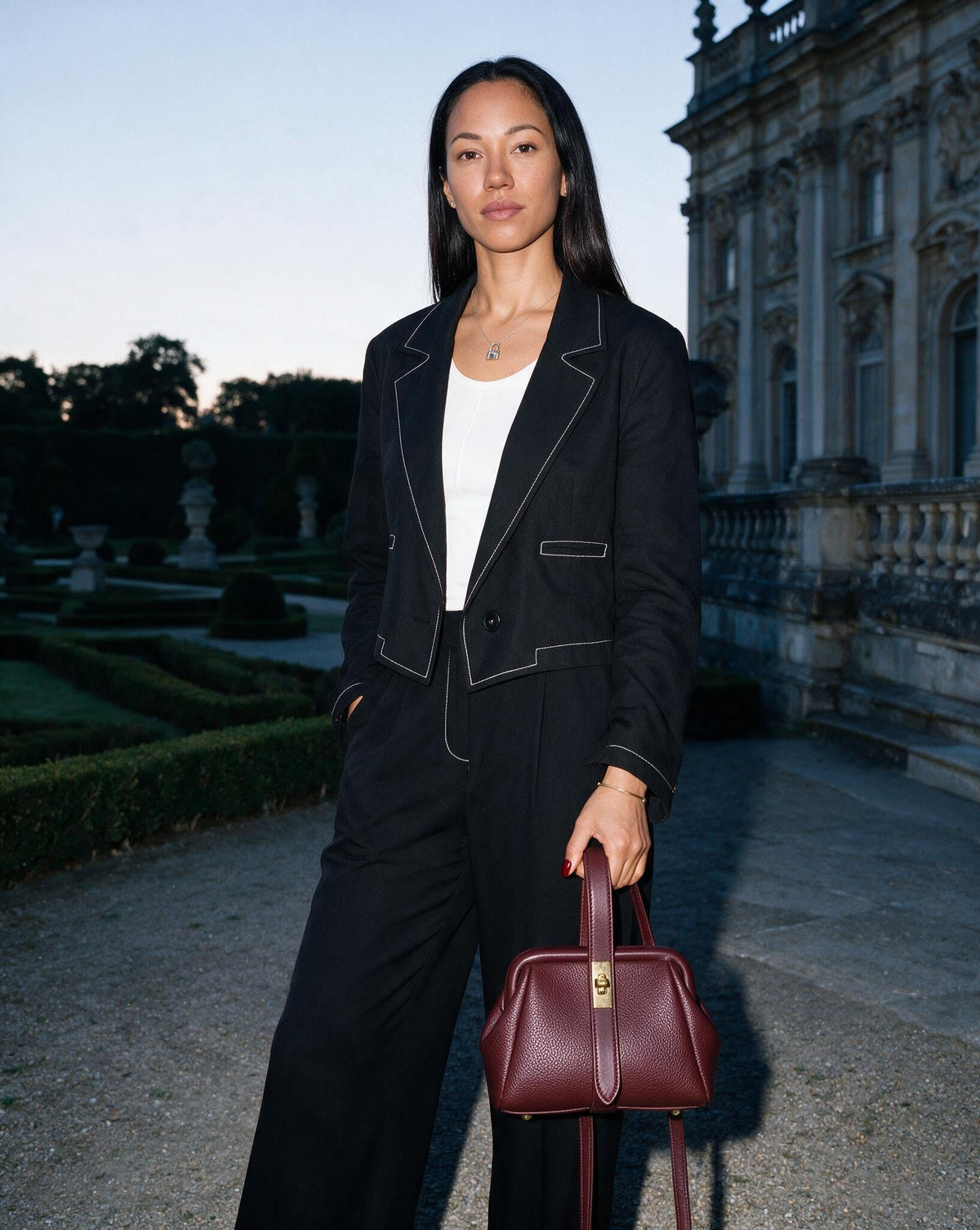 Pleated Frame Crossbody Bag