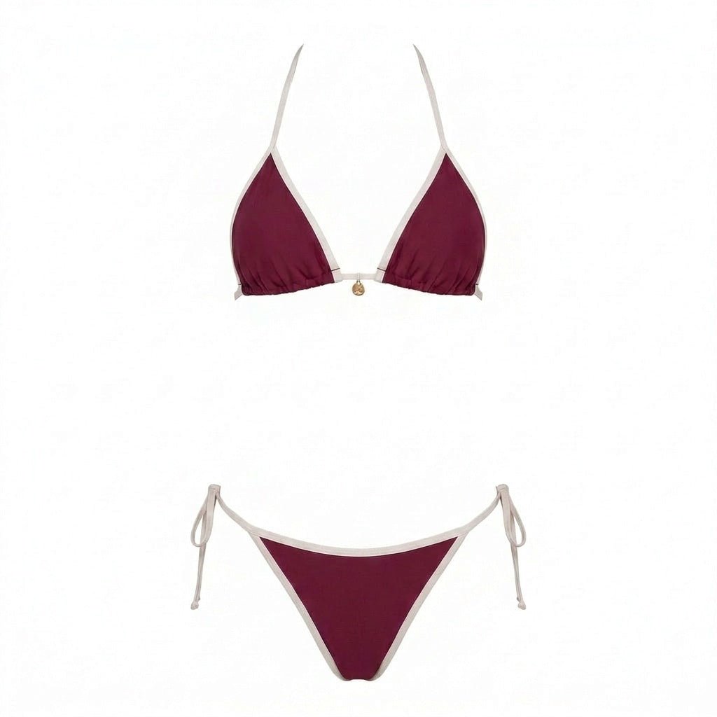 Contrast Binding Triangle Bikini