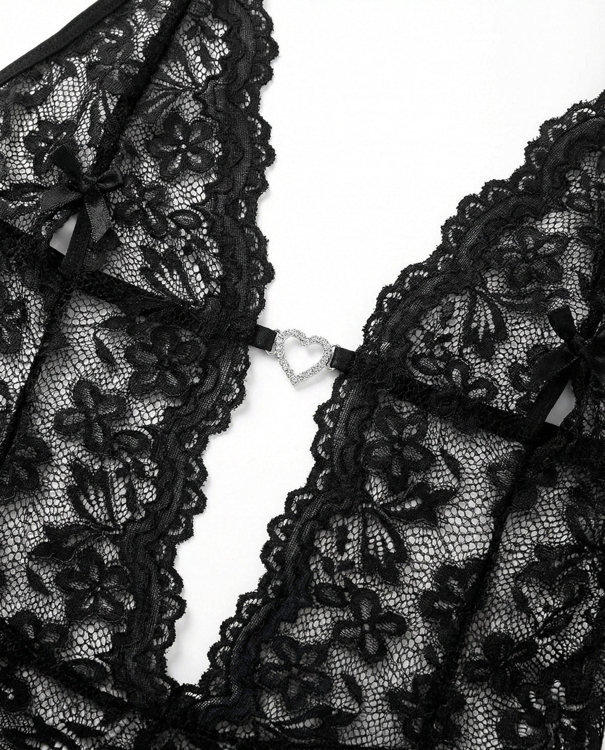 Crotchless Halter Lace Teddy