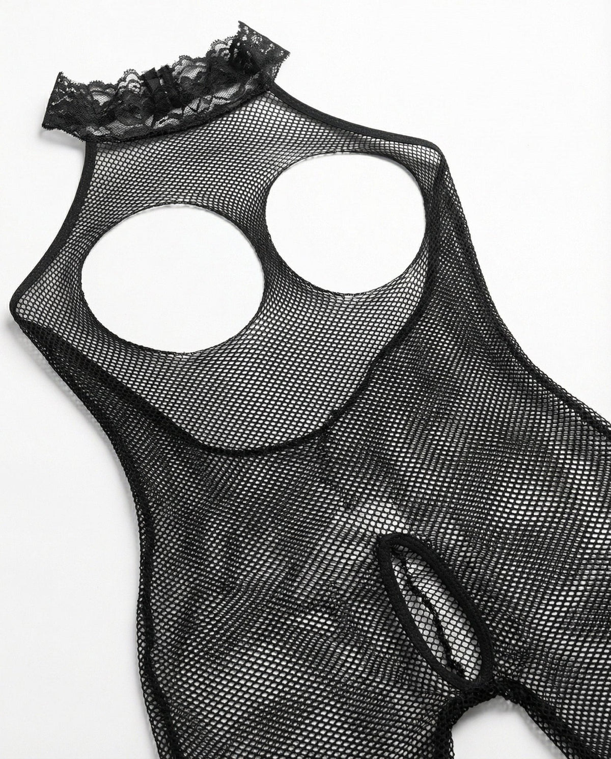 Crotchless Open Cup Fishnet Bodystocking