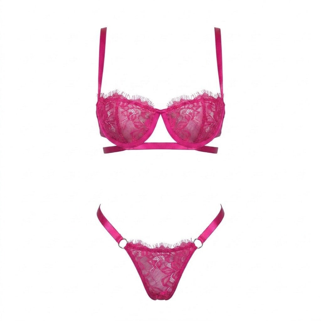 Eyelash Lace Balconette Set