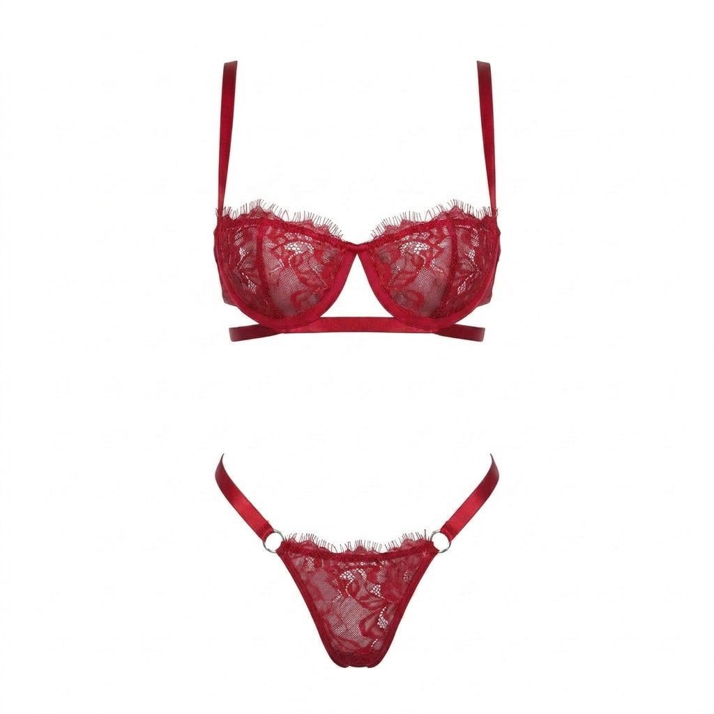 Eyelash Lace Balconette Set
