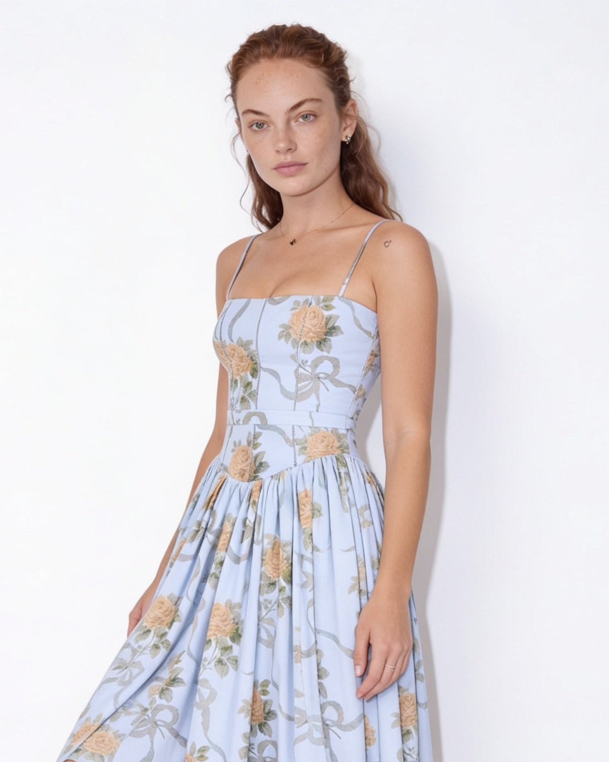 Floral Corset Maxi Dress