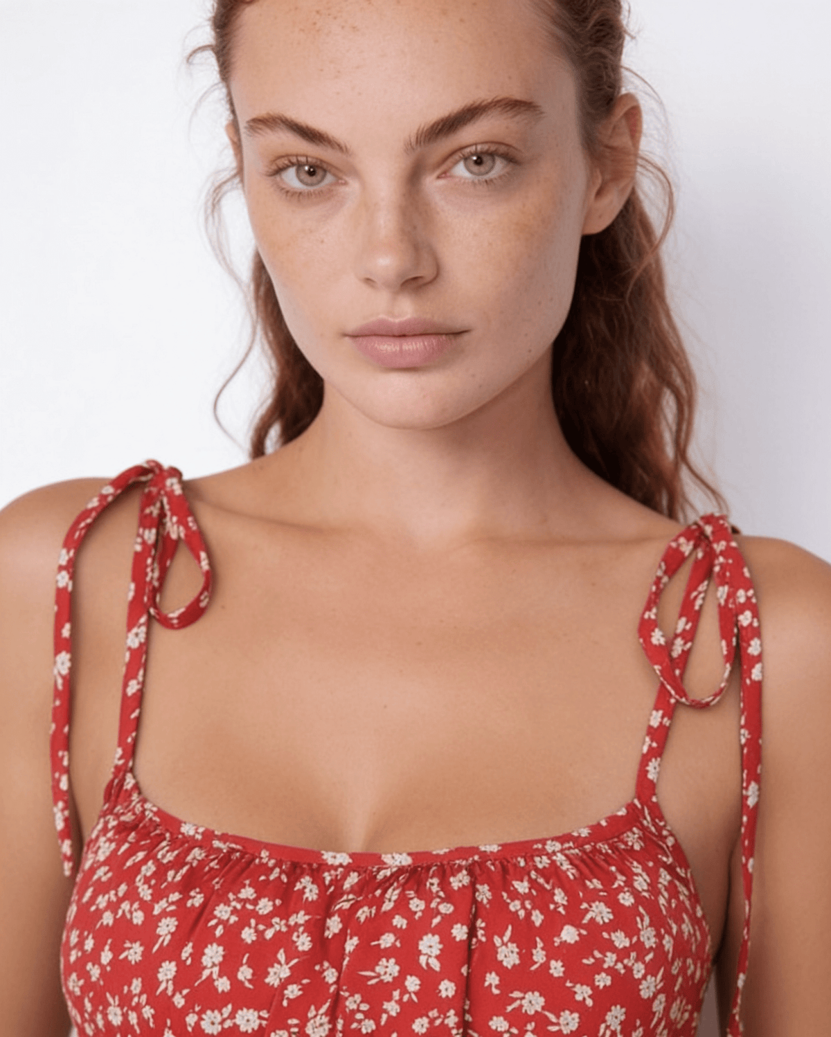 Floral Tie-Strap Mini Dress