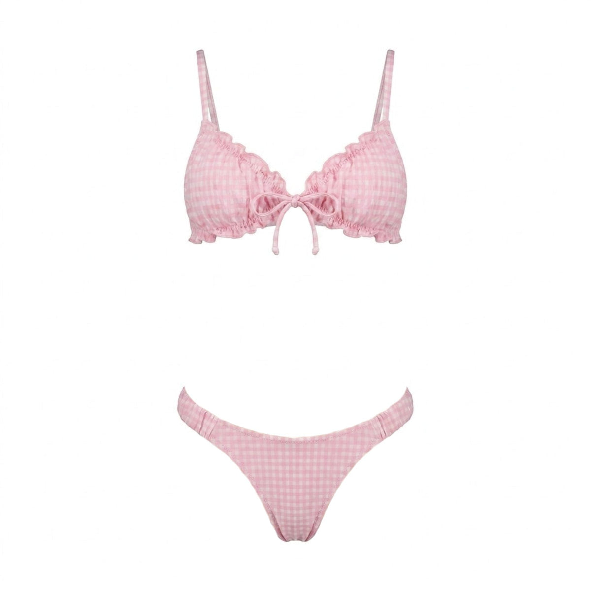 Gingham Frill Bikini Set