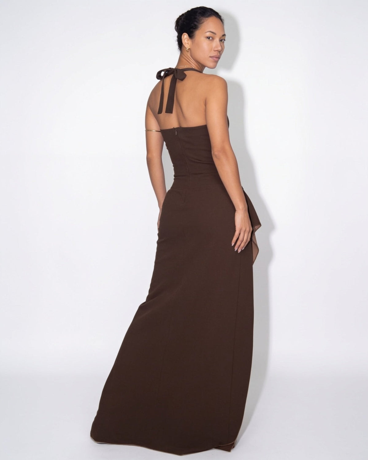 Halter Column Maxi Gown
