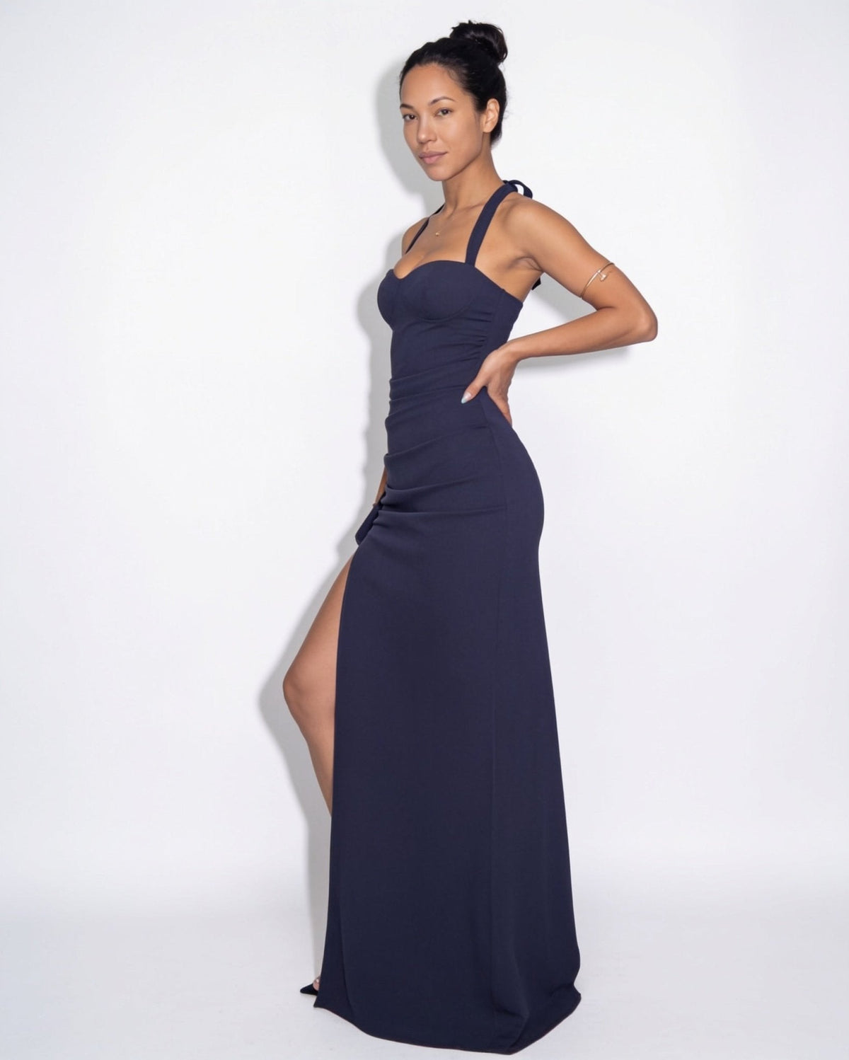 Halter Column Maxi Gown
