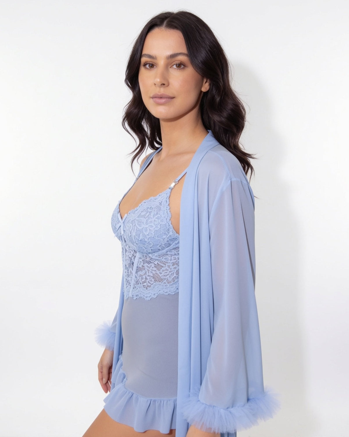 Lace Chemise and Robe Set