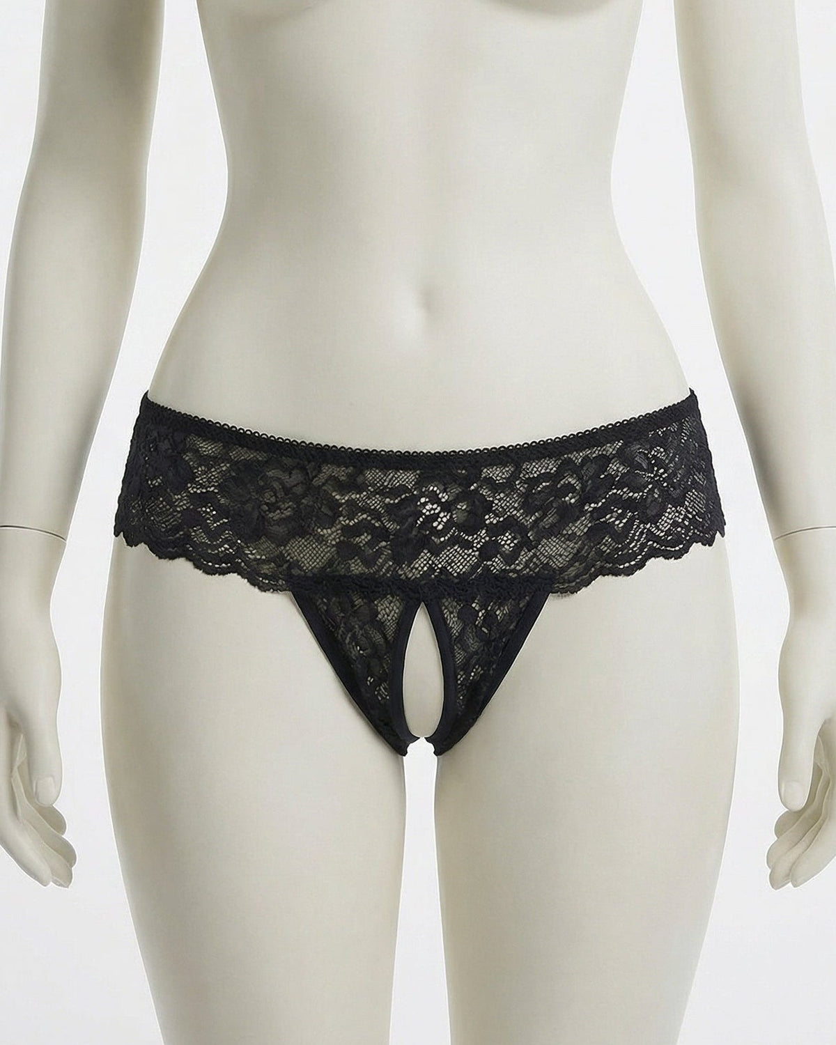 Lace Open Crotch Brief
