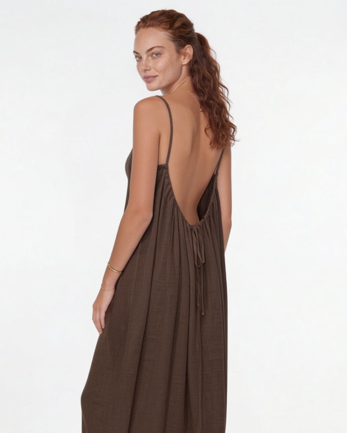 Low-Back Slip Maxi Dress