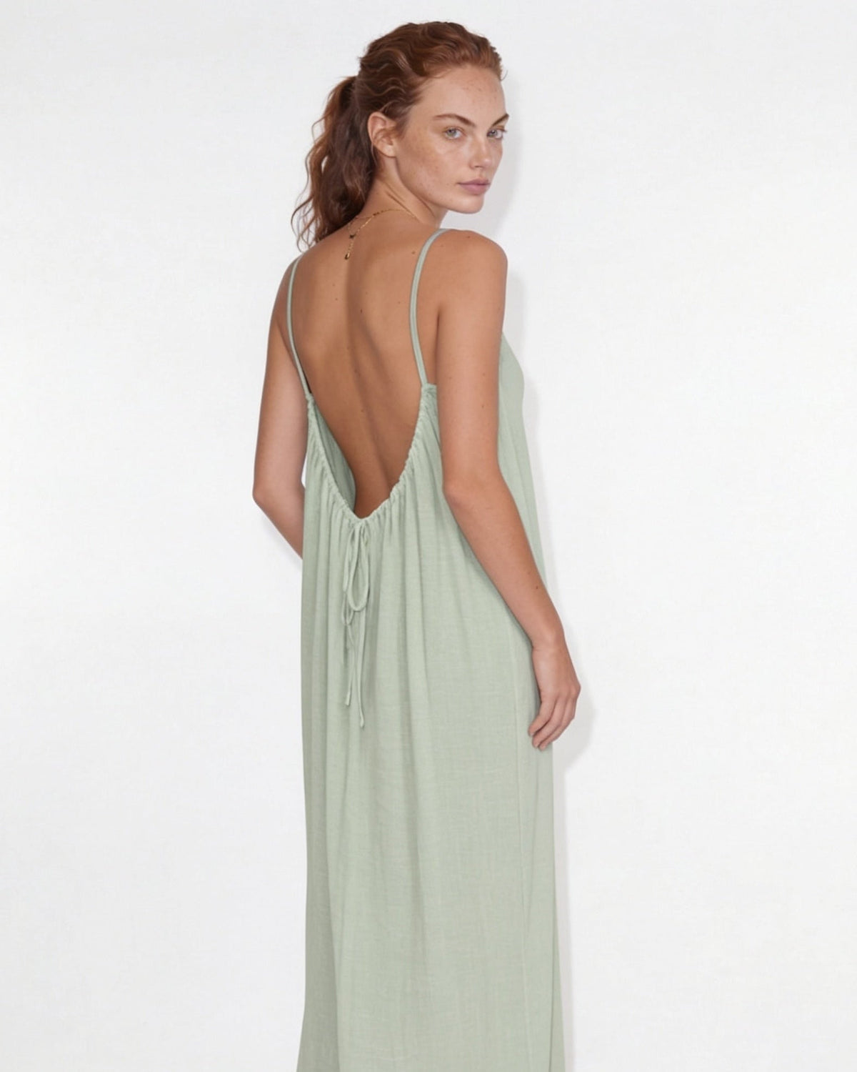 Low-Back Slip Maxi Dress