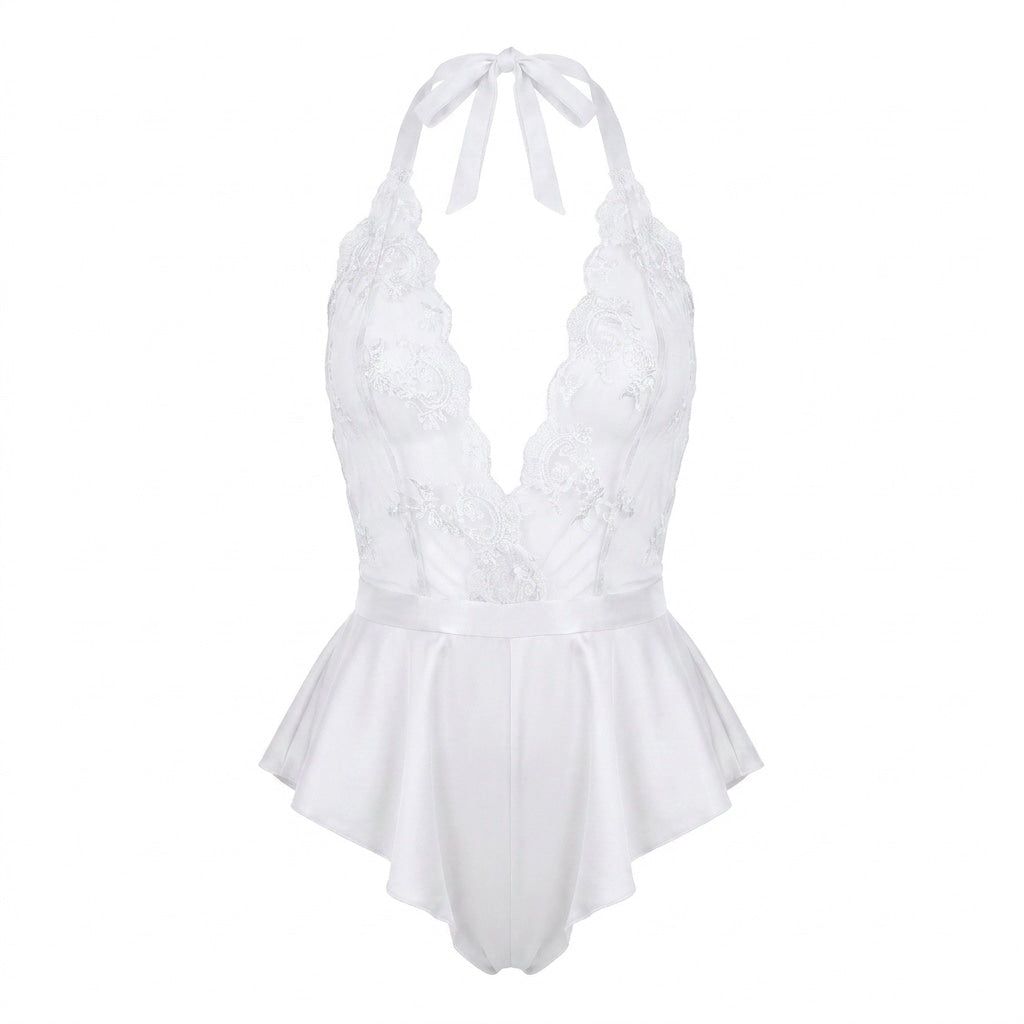 Floral Lace Peplum Bodysuit
