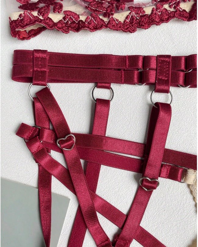 Open Cup Harness Lingerie Set