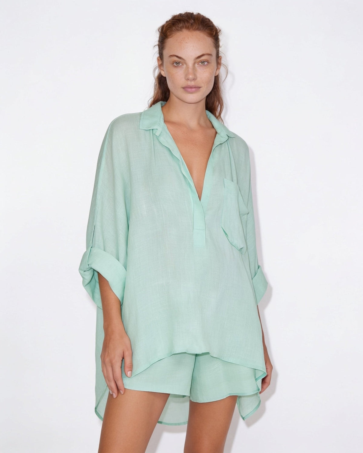 Oversized Linen Shirt Co-ord