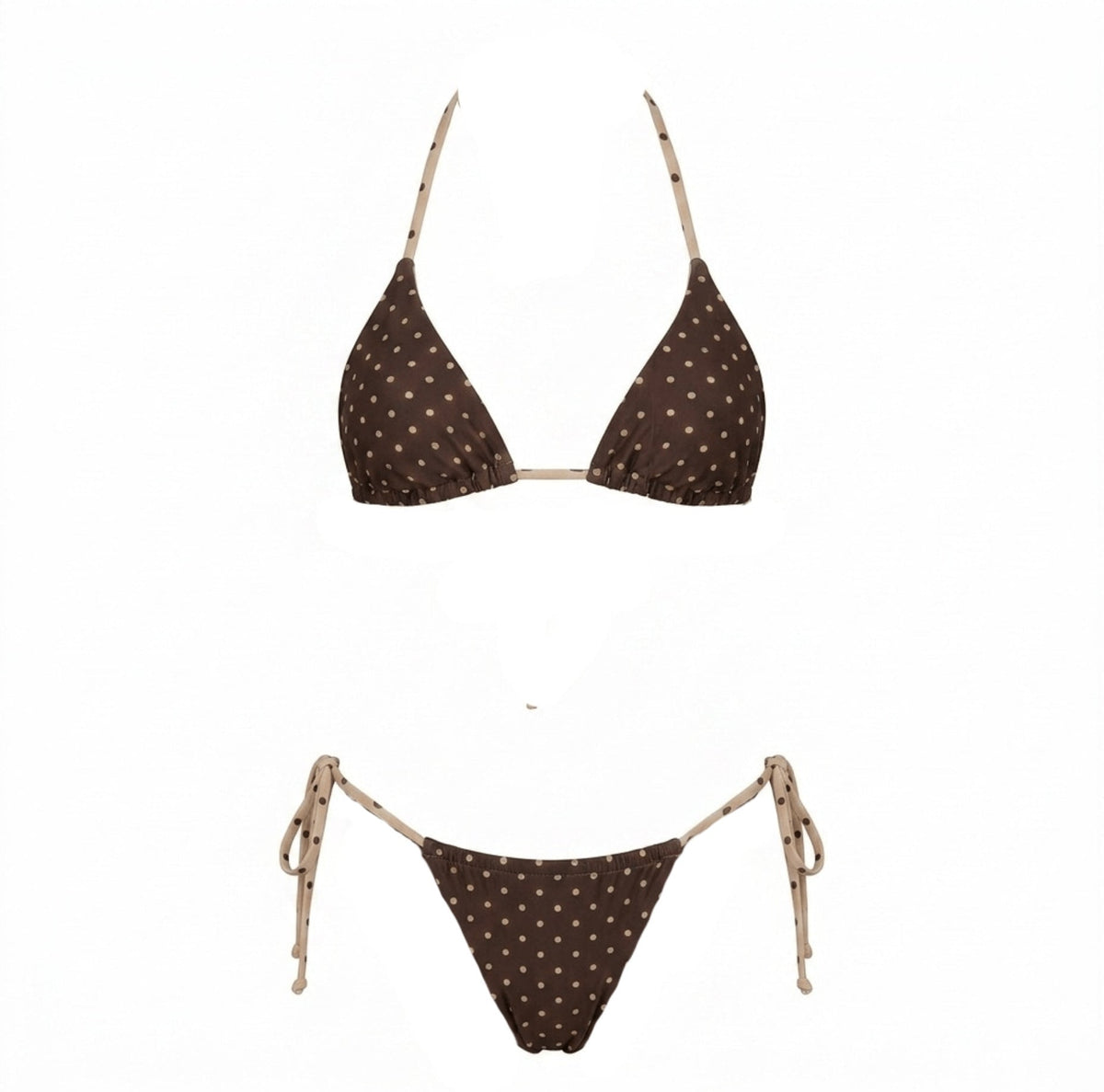 Polka Dot Triangle Bikini Set