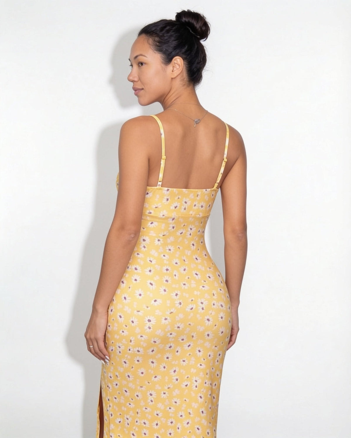 Ruched Slip Midi Dress