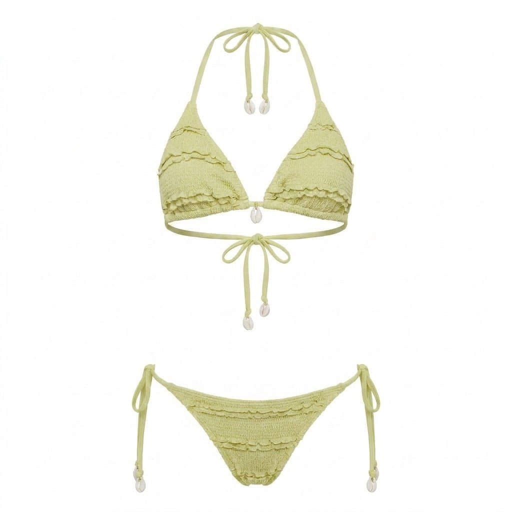 Ruffle Triangle Bikini Set