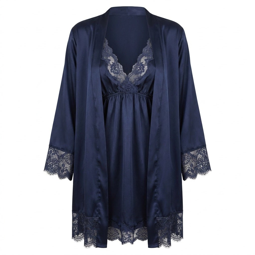 Satin Chemise Robe Set
