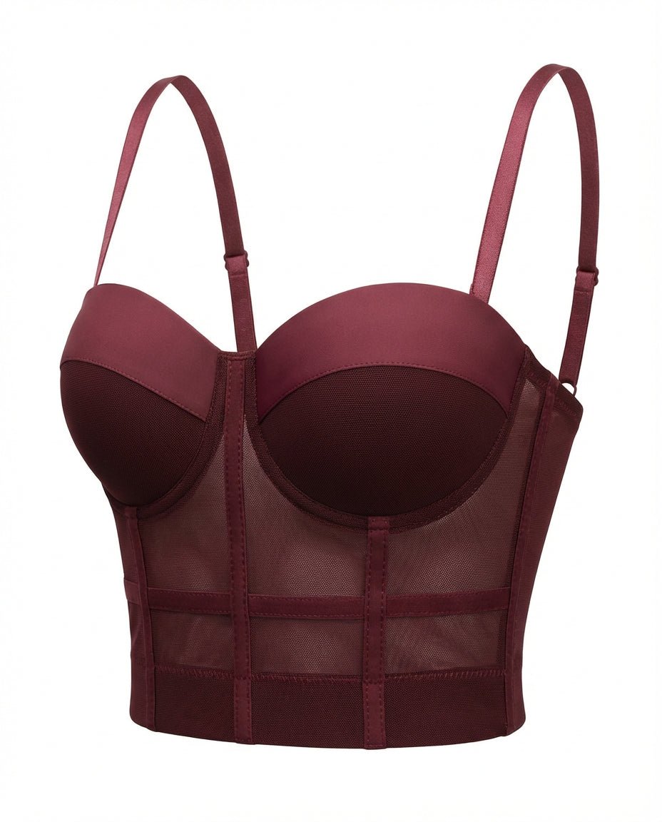 Seamed Underwire Crop Bustier