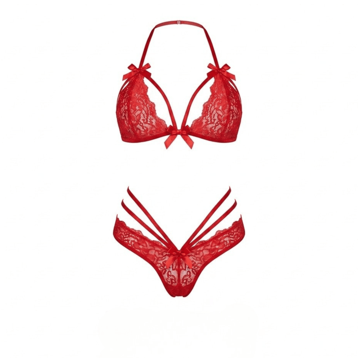Strappy Lace Lingerie Set