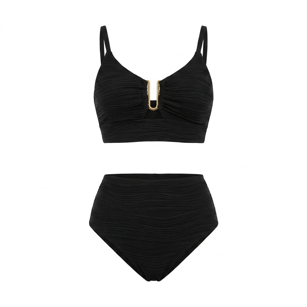 Textured Bralette Bikini Set