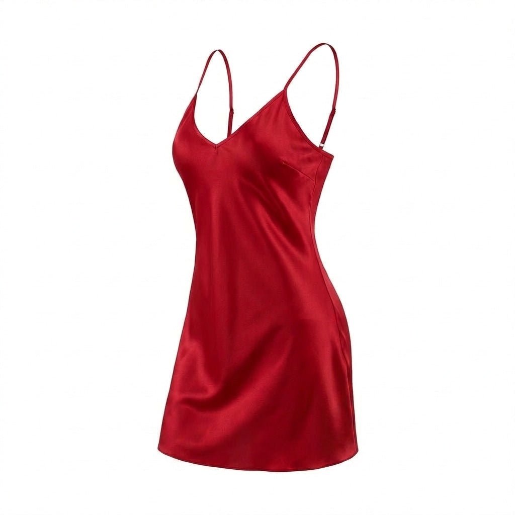 V-Neck Slip Chemise With Adjustable Straps