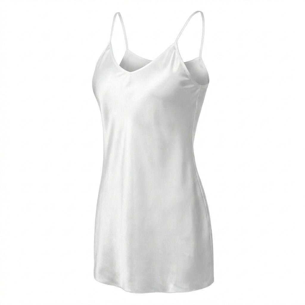 V-Neck Slip Chemise With Adjustable Straps