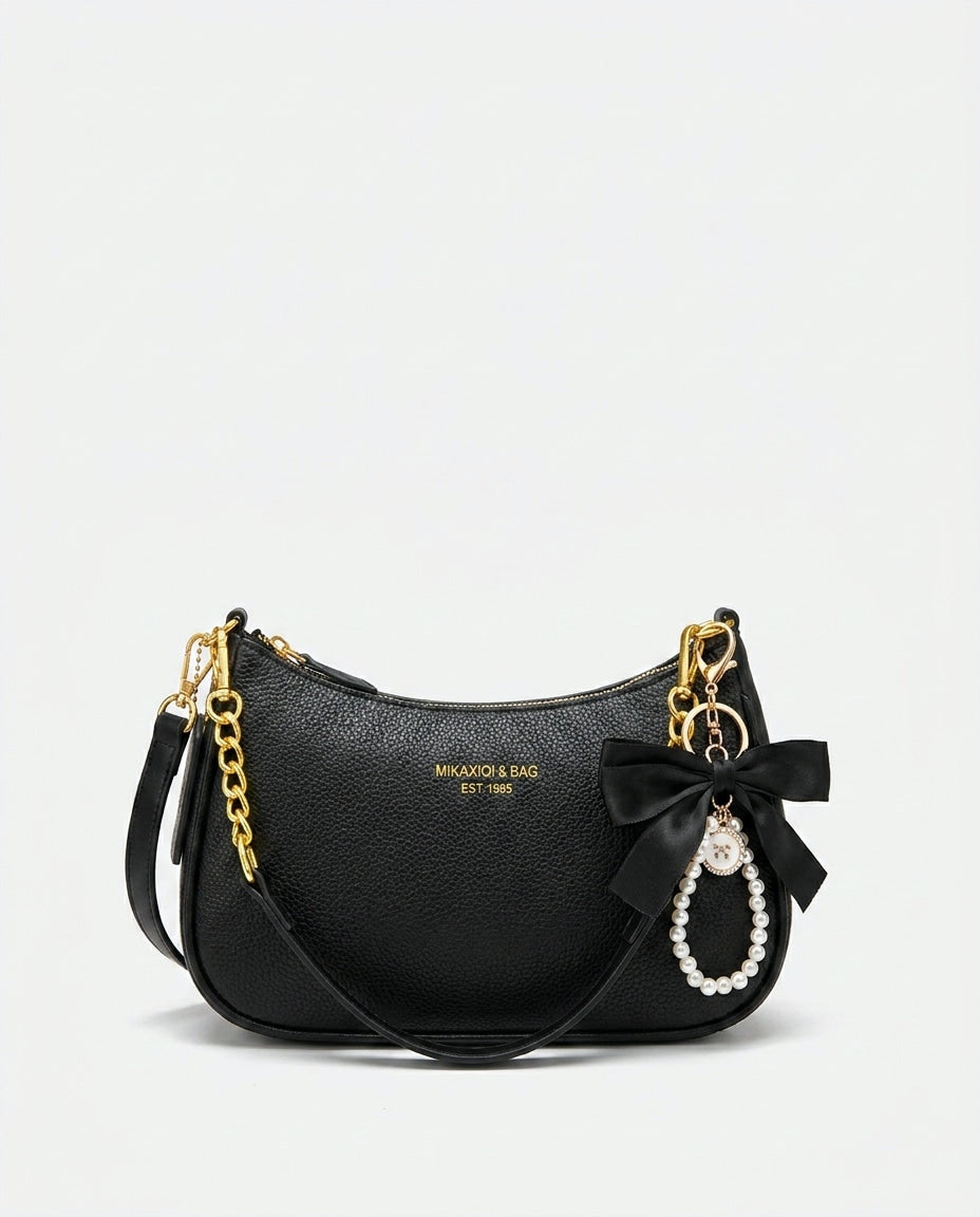 Chain Strap Crescent Shoulder Bag