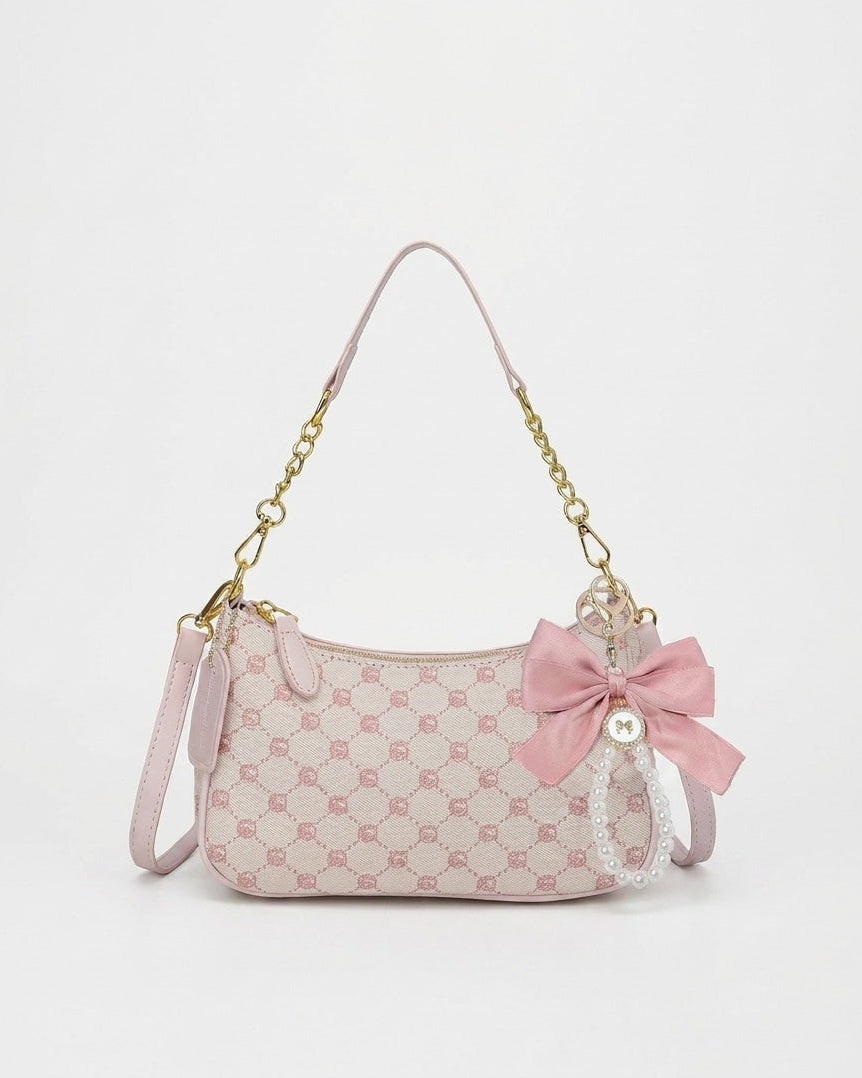 Chain Strap Crescent Shoulder Bag