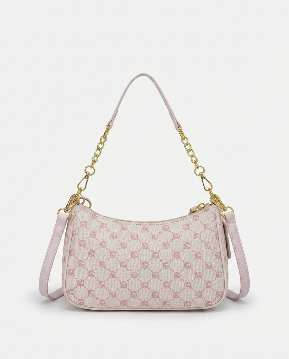 Chain Strap Crescent Shoulder Bag