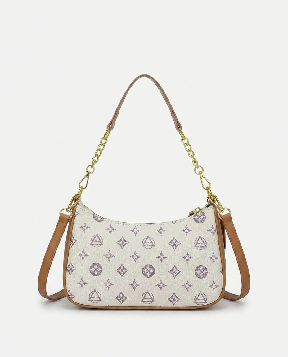 Chain Strap Crescent Shoulder Bag
