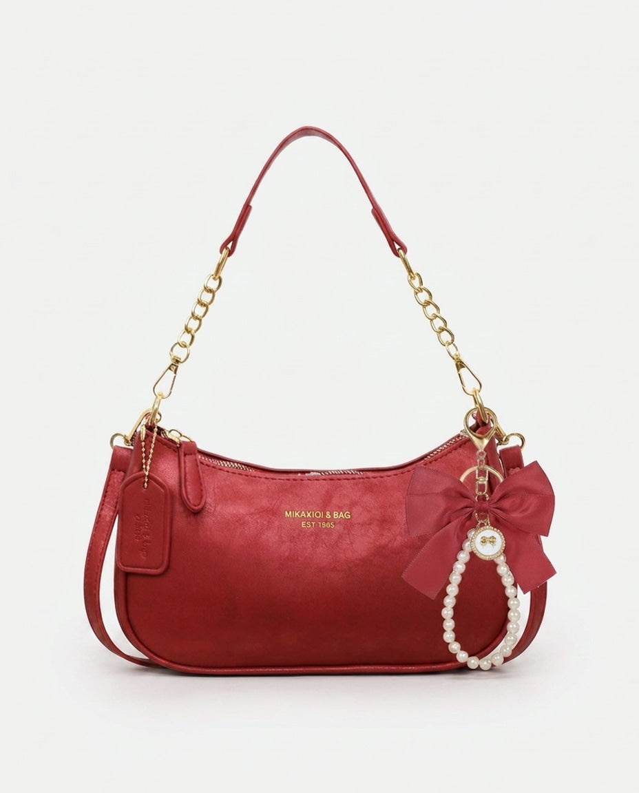 Chain Strap Crescent Shoulder Bag