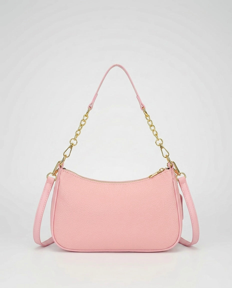 Chain Strap Crescent Shoulder Bag