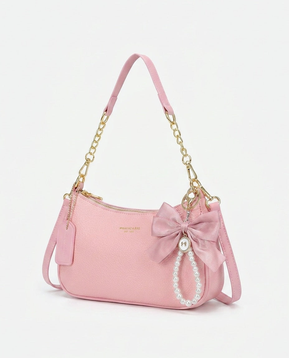 Chain Strap Crescent Shoulder Bag