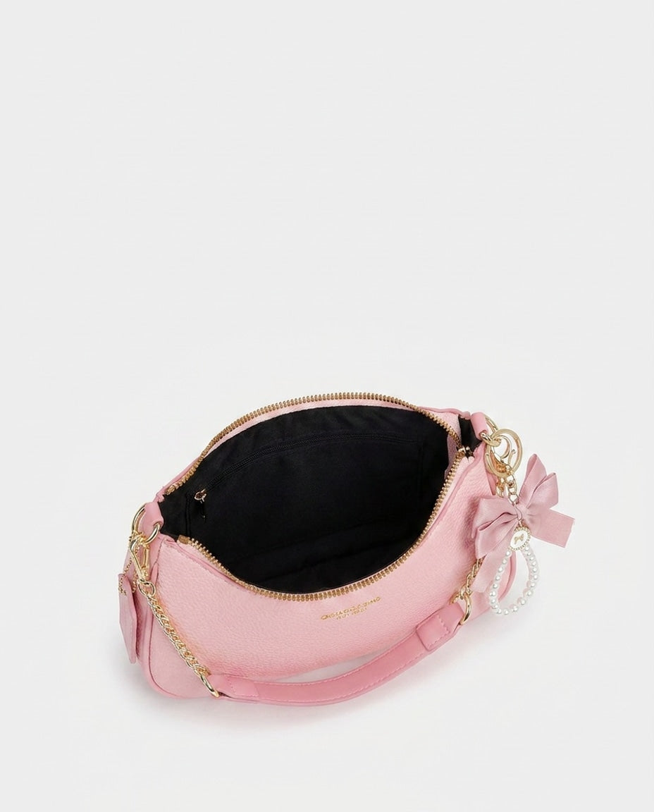 Chain Strap Crescent Shoulder Bag