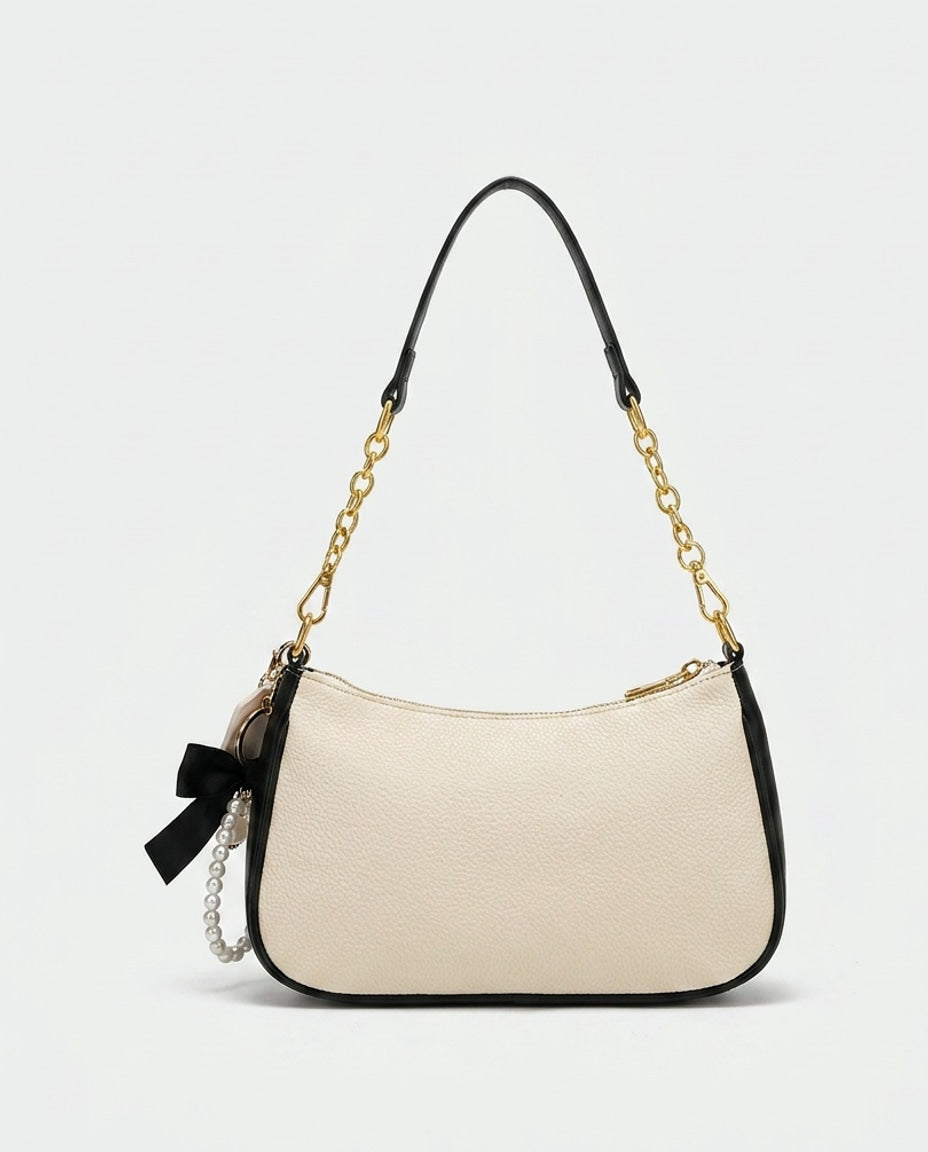 Chain Strap Crescent Shoulder Bag