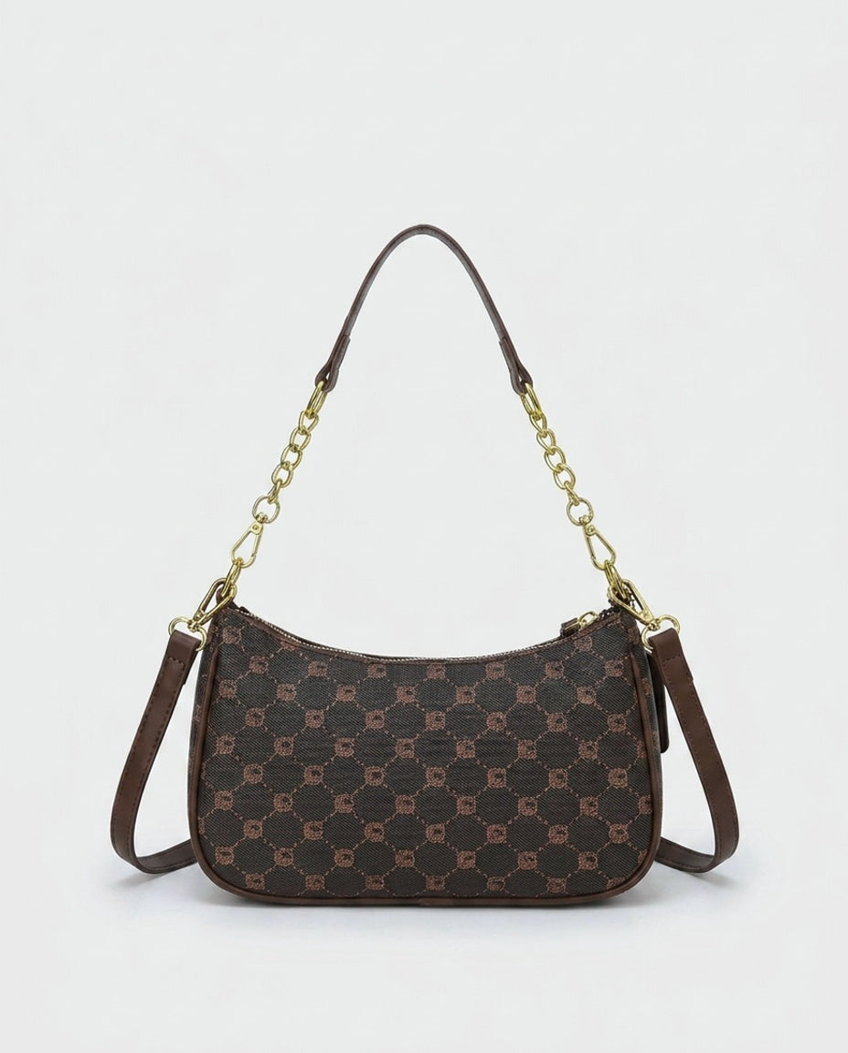 Chain Strap Crescent Shoulder Bag