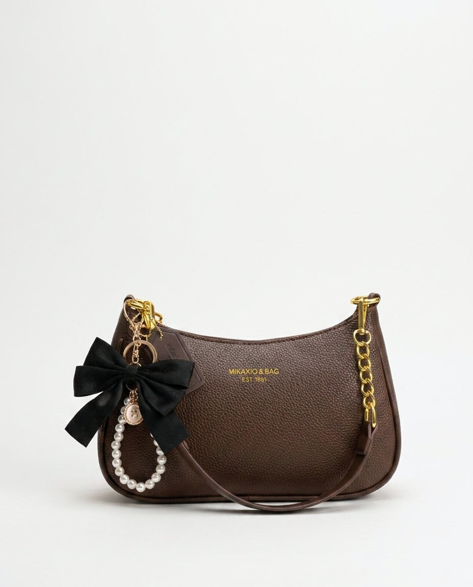 Chain Strap Crescent Shoulder Bag