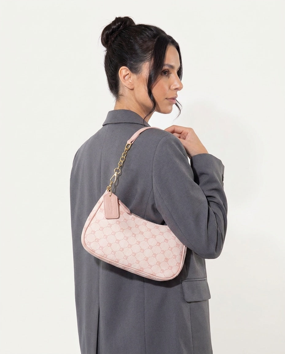 Chain Strap Crescent Shoulder Bag