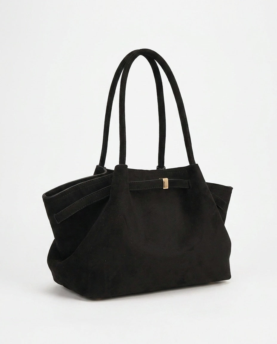 Soft Pleated Winged Tote Bag