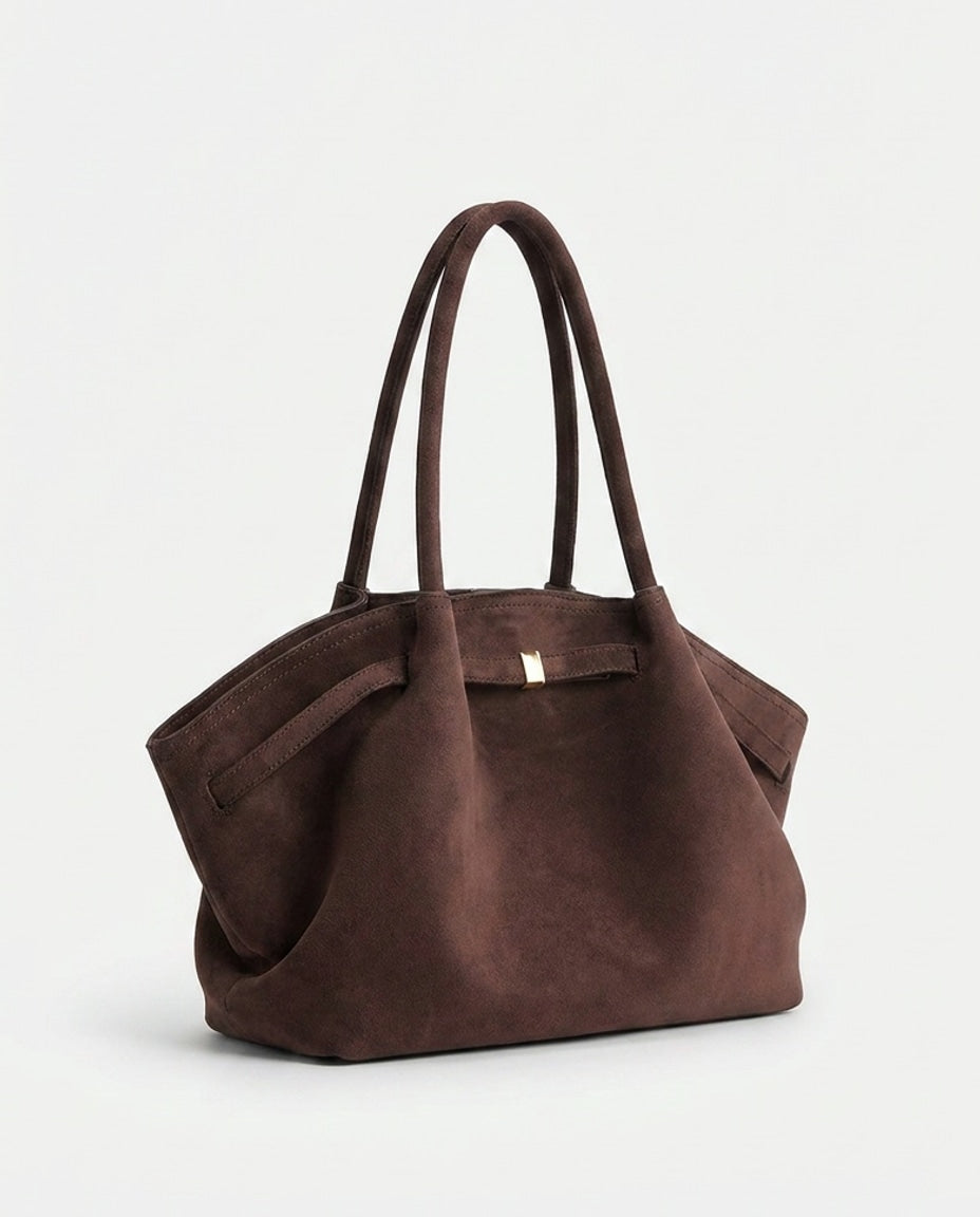 Soft Pleated Winged Tote Bag