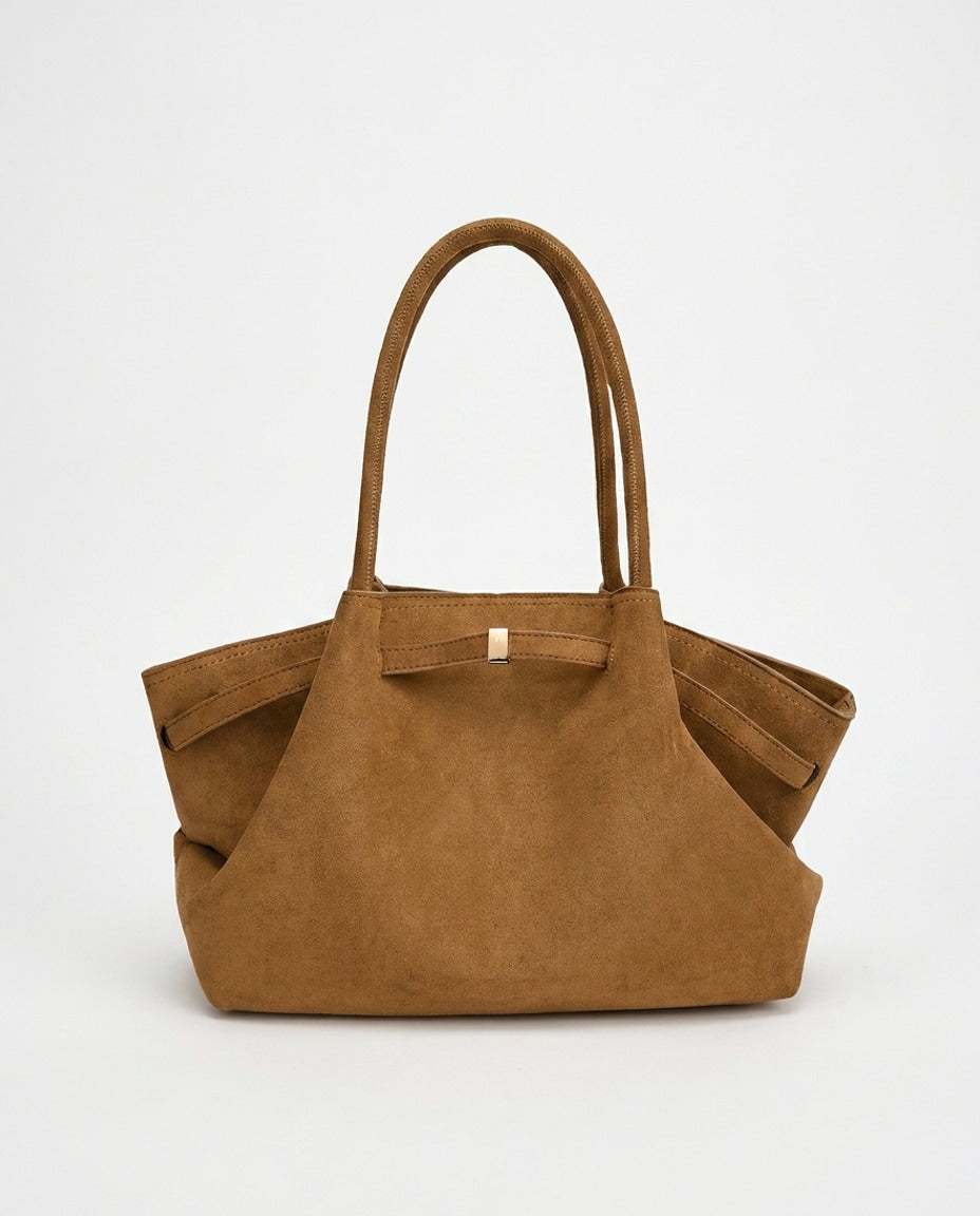 Soft Pleated Winged Tote Bag