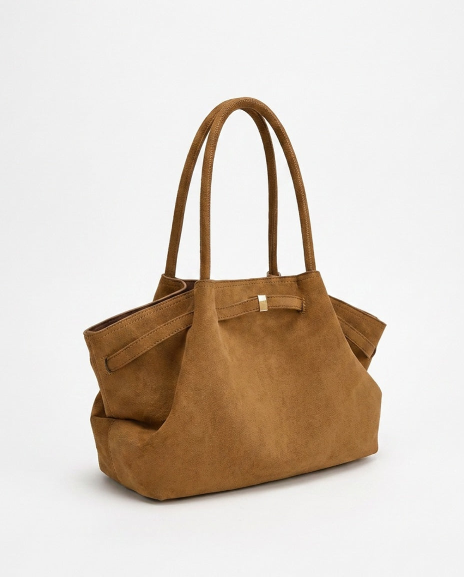 Soft Pleated Winged Tote Bag