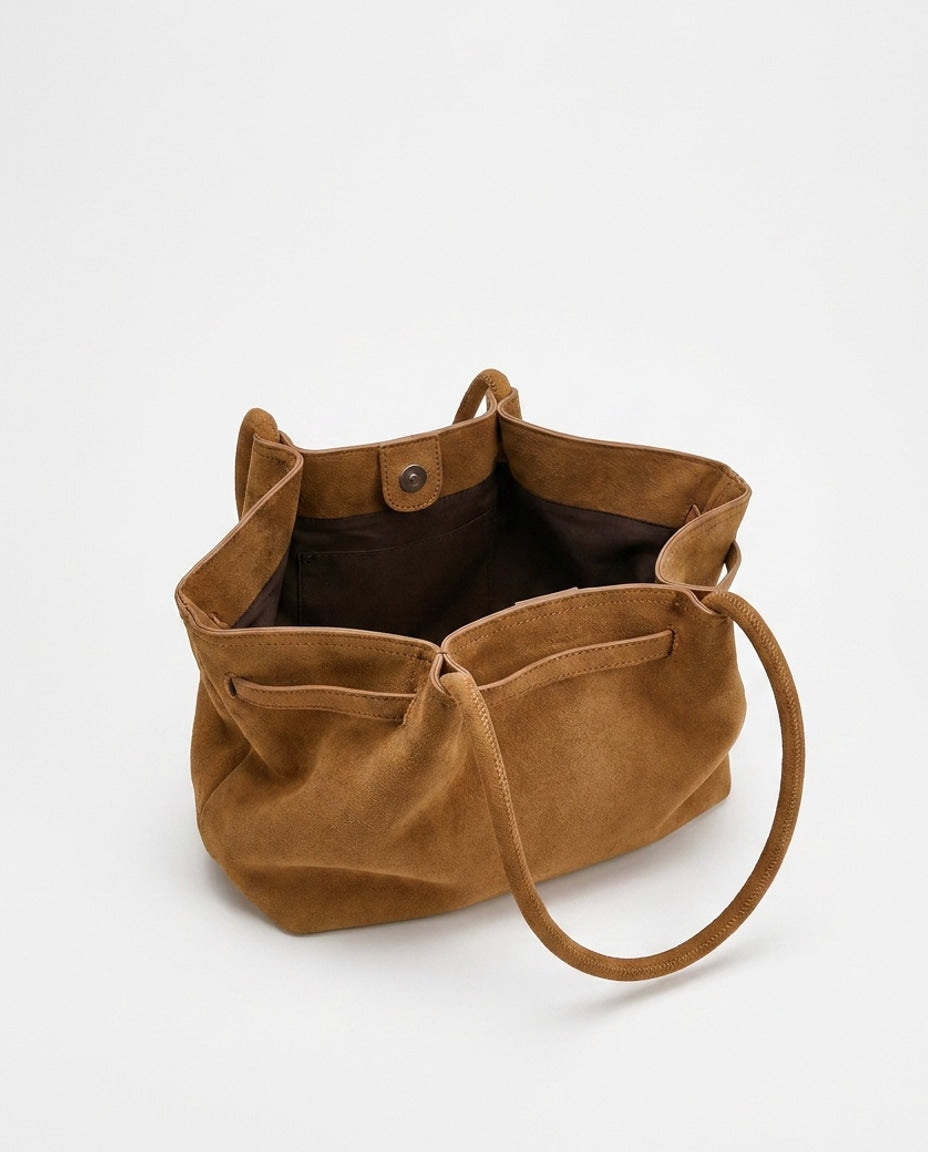 Soft Pleated Winged Tote Bag
