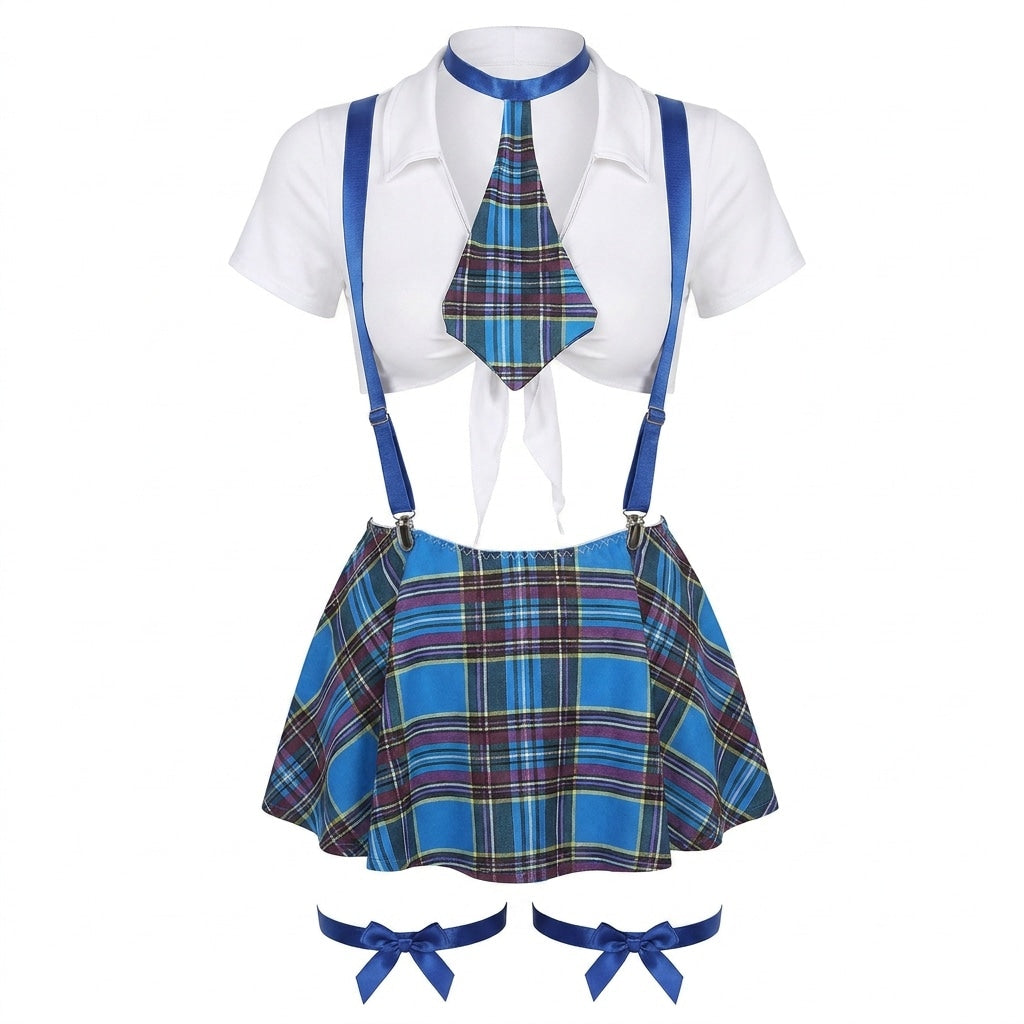 Plaid Schoolgirl Role Play Costume