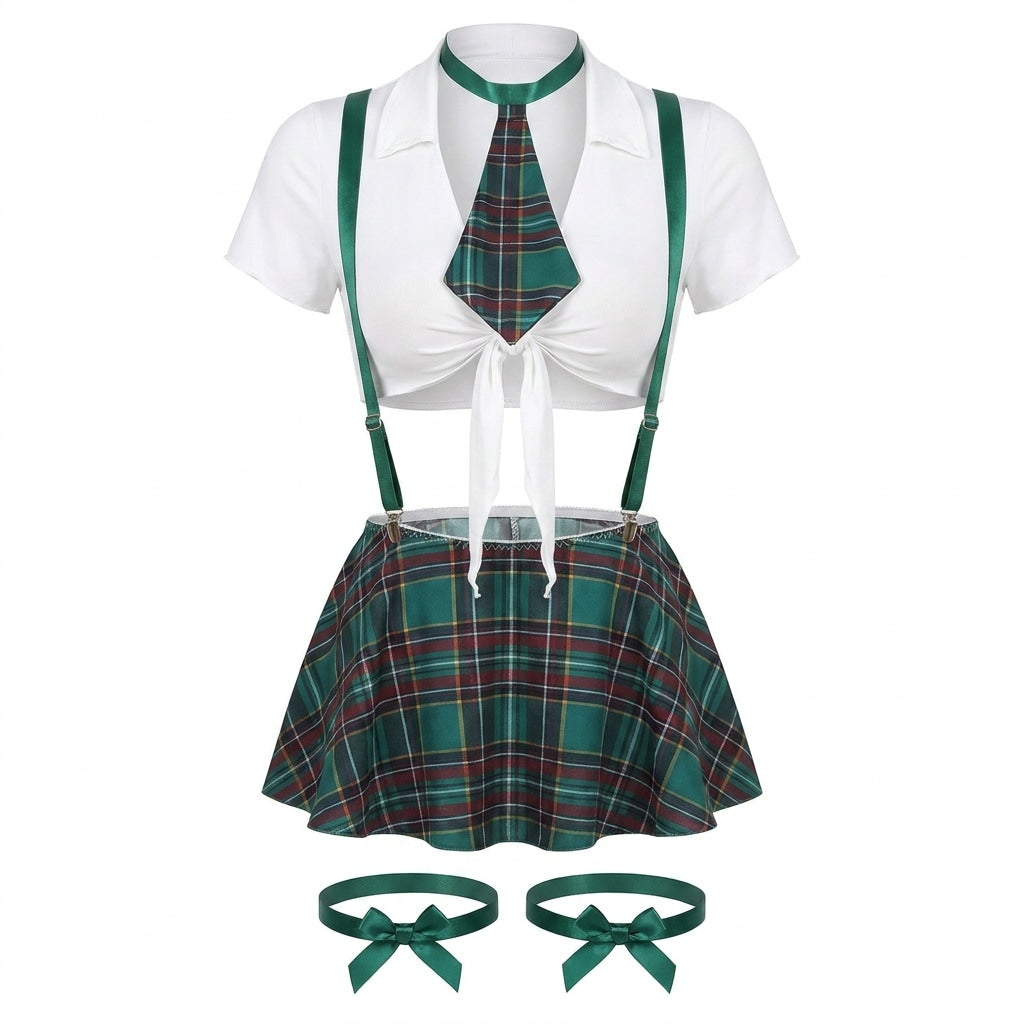 Plaid Schoolgirl Role Play Costume