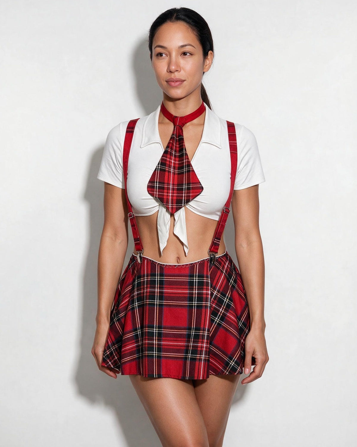 Plaid Schoolgirl Role Play Costume